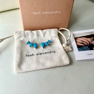 Leah Alexandra turquoise climbers earrings